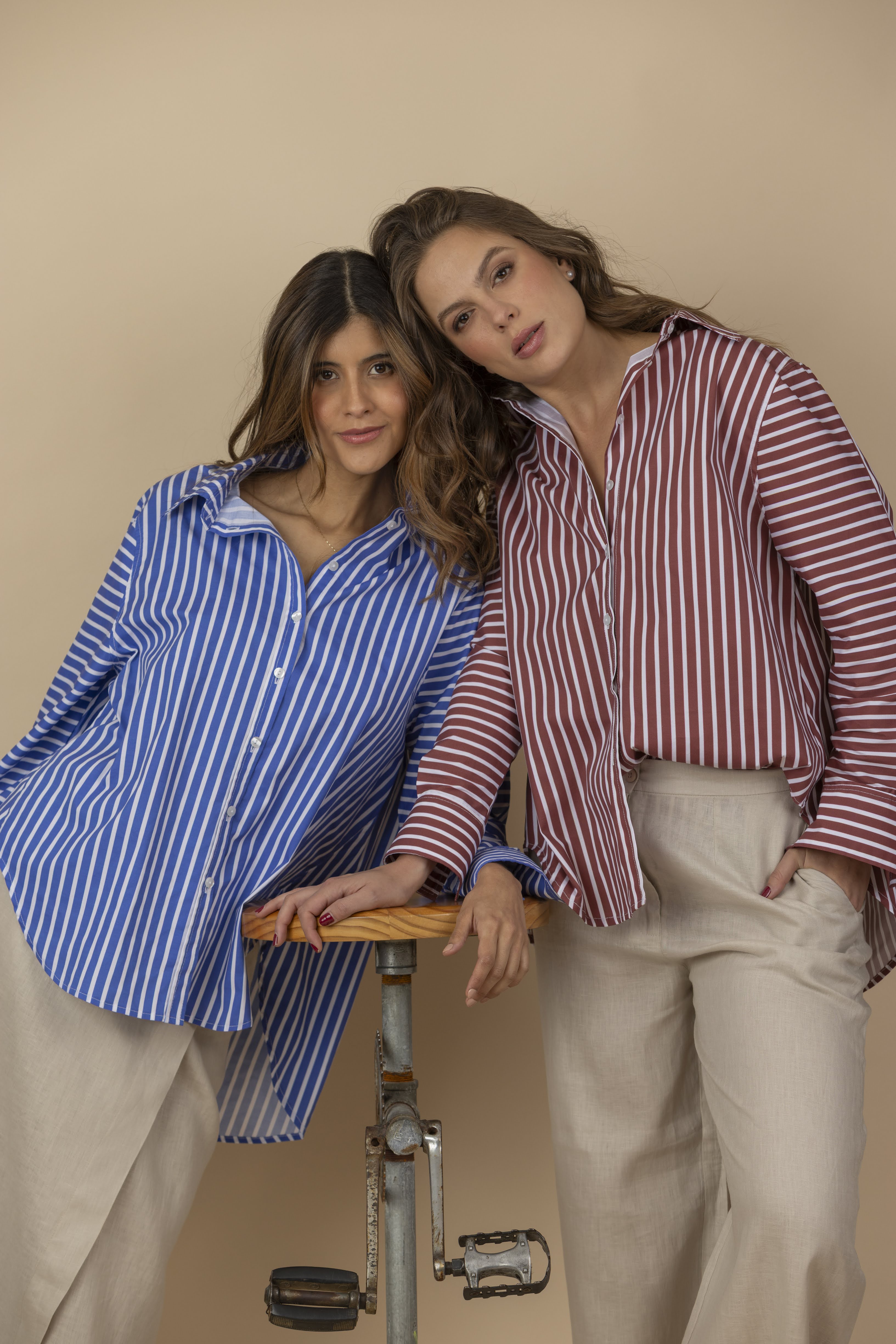 Cotton Bluose Rayas