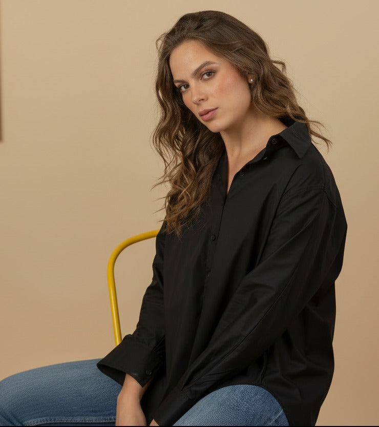 Cotton Blouse Black