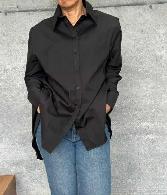 Camisa Algodon Negra